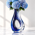LOVINAYIY Blue Teardrop Hollow Ring Crystal Glass Vase - more than a vase lifestyle