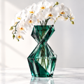 LOVINAYIY Emerald Geometric Twist Glass Vase - more than a vase lifestyle