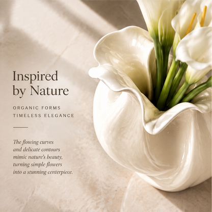 LOVINAYIY White Sculptural Loop Ceramic Vase - art in every detail timeless ceramic vase lifestyle