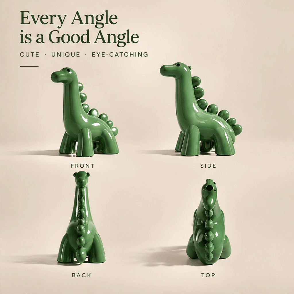 LOVINAYIY Green Dinosaur Vase - more than just a vase playful design lifestyle